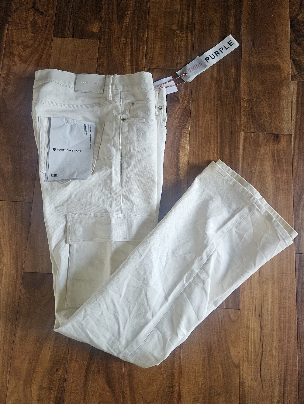 🎯NWT Purple-Brand Flare Cargo Pants, sz 34